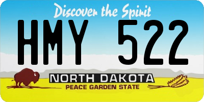 ND license plate HMY522