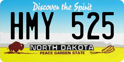 ND license plate HMY525