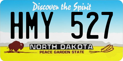 ND license plate HMY527