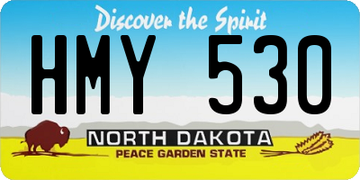 ND license plate HMY530