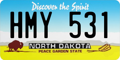 ND license plate HMY531