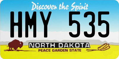 ND license plate HMY535