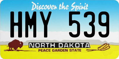 ND license plate HMY539