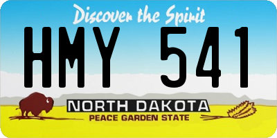 ND license plate HMY541