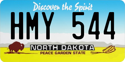 ND license plate HMY544