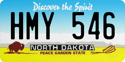 ND license plate HMY546