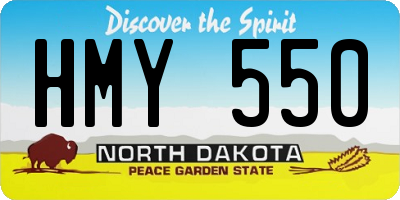 ND license plate HMY550