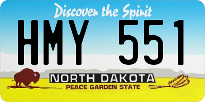 ND license plate HMY551