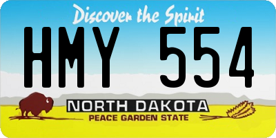 ND license plate HMY554