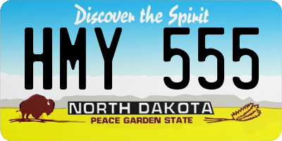 ND license plate HMY555