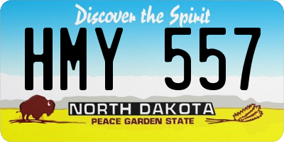 ND license plate HMY557