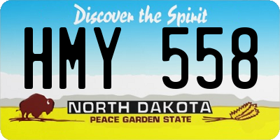 ND license plate HMY558