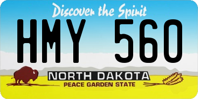 ND license plate HMY560