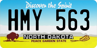 ND license plate HMY563