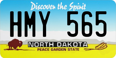 ND license plate HMY565