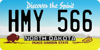 ND license plate HMY566