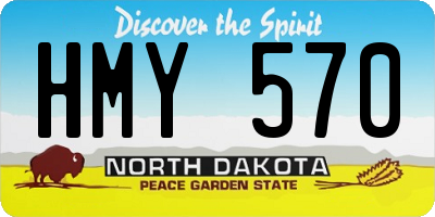 ND license plate HMY570