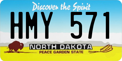 ND license plate HMY571