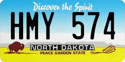 ND license plate HMY574