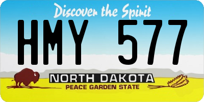 ND license plate HMY577