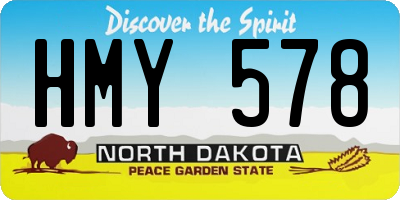 ND license plate HMY578