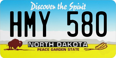 ND license plate HMY580