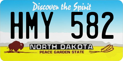 ND license plate HMY582