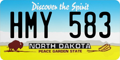 ND license plate HMY583