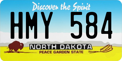 ND license plate HMY584