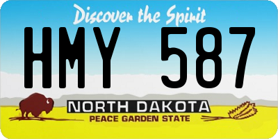 ND license plate HMY587