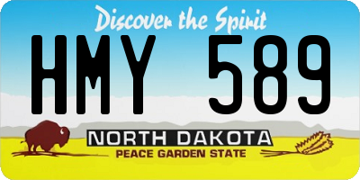 ND license plate HMY589