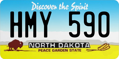 ND license plate HMY590