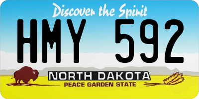 ND license plate HMY592