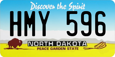 ND license plate HMY596