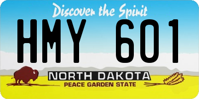 ND license plate HMY601