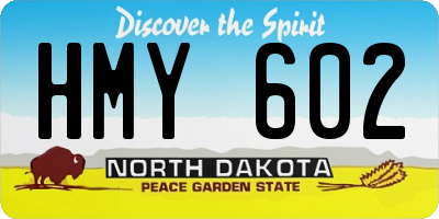 ND license plate HMY602