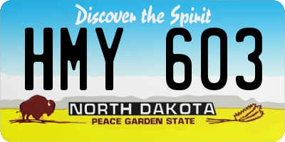 ND license plate HMY603