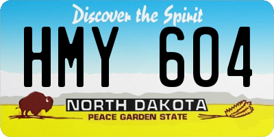 ND license plate HMY604
