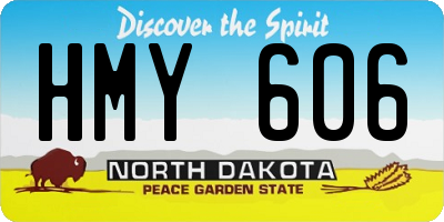 ND license plate HMY606