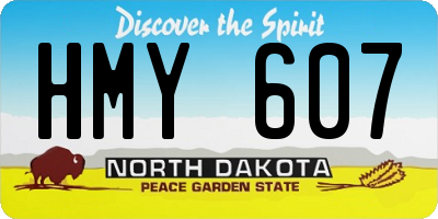 ND license plate HMY607