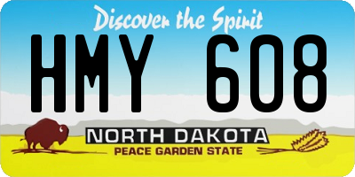 ND license plate HMY608