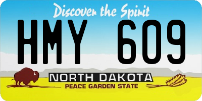 ND license plate HMY609