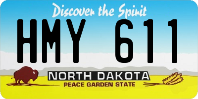 ND license plate HMY611