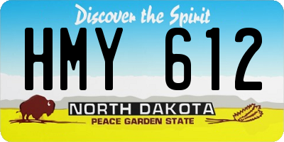 ND license plate HMY612