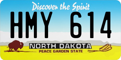 ND license plate HMY614