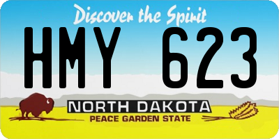 ND license plate HMY623