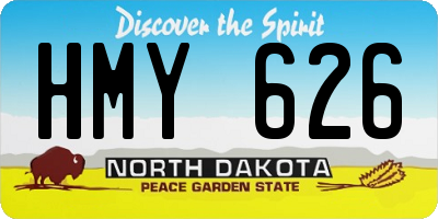 ND license plate HMY626