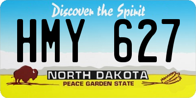 ND license plate HMY627