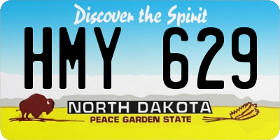 ND license plate HMY629