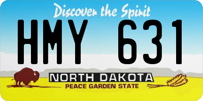 ND license plate HMY631